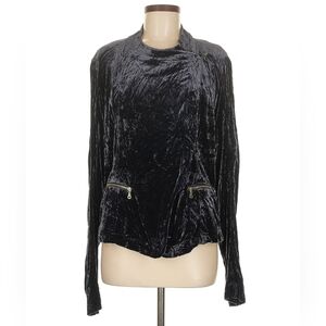 Rutzou Womens EU 40 Dark Velvet Long Sleeve Top